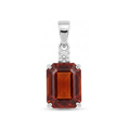Exquisite Octagon Cut Natural Mozambique Hessonite Garnet Pendant 2.50 carats