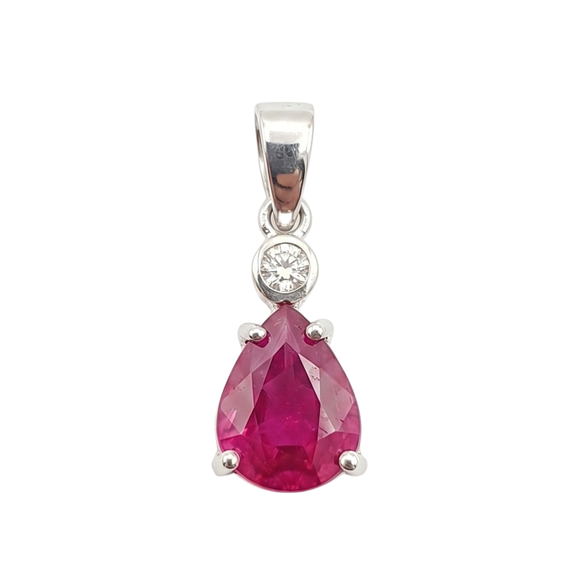 Exquisite Natural Burma Pinkish Red Ruby Pendant 2.83 carats