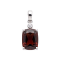 Exquisite Natural Hessonite Garnet Pendant in Silver 2.90 carats