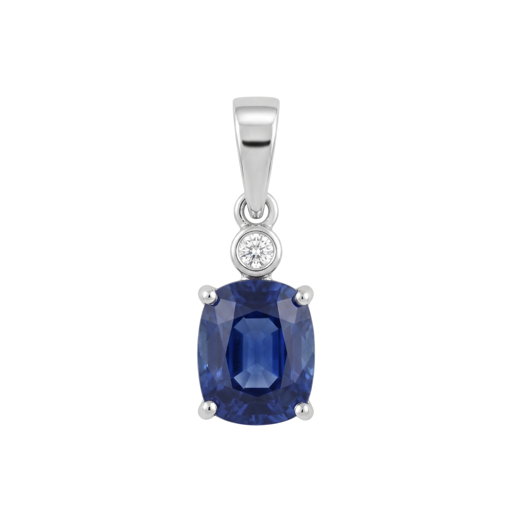 Exquisite Natural Ceylon Blue Sapphire Pendant 3.17 Carats