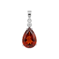 Exquisite Natural Hessonite Garnet Pendant in Silver 6.91 carats