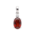 Exquisite Natural Mozambique Hessonite Garnet and Diamond Pendant 7.03 carats